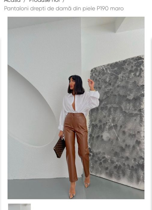 Pantaloni dama piele S