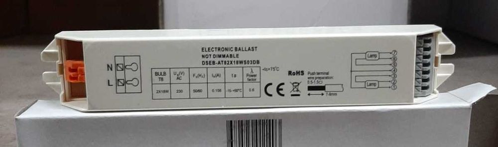 Электронный дроссель  ELECTRONIC  BALLAST 2X18W параллель
