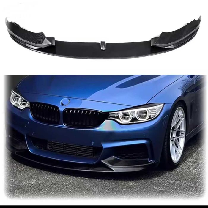 Lip prelungire bara fata M cu BMW Seria 4 F32 F33 F36 negru lucios