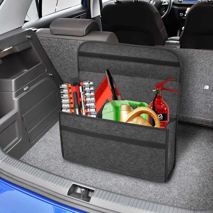 Organizator portbagaj auto pliabil din fetru Geanta robusta 50x15x24cm
