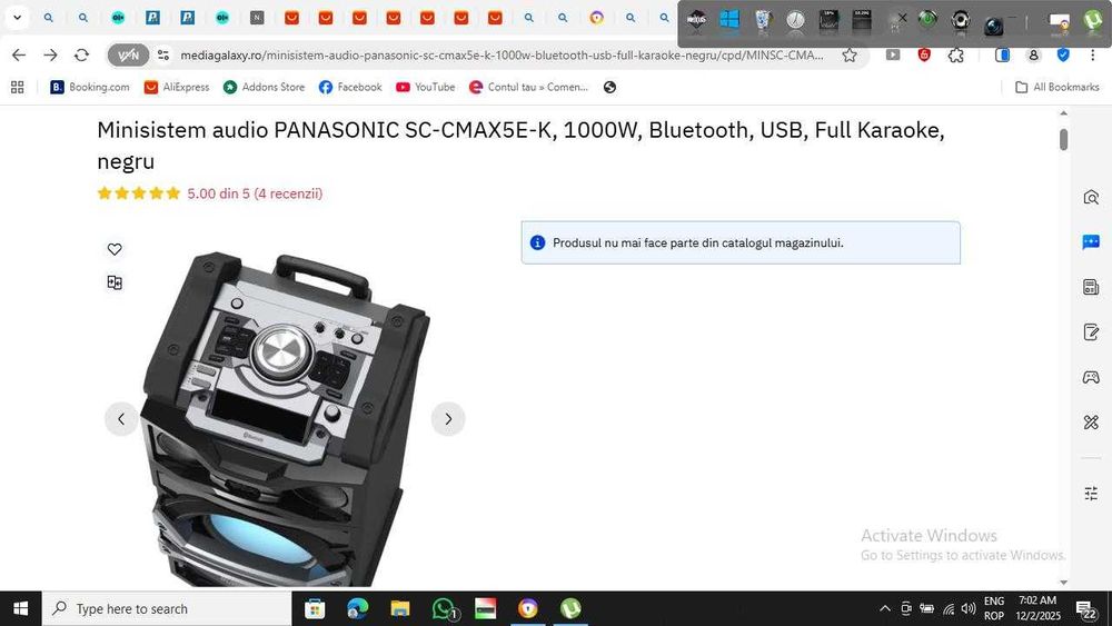 Vand-Cumpar boxa PANASONIC SC-MAX5