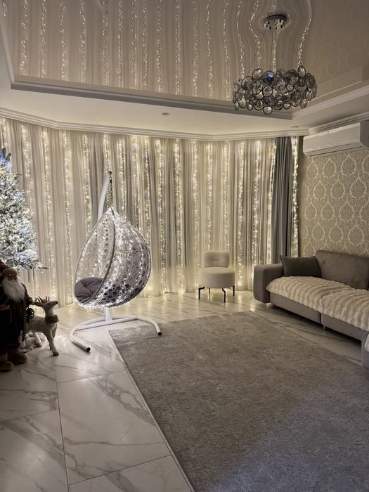 Хвойная Лапа Гирлянда Занавес  Штора