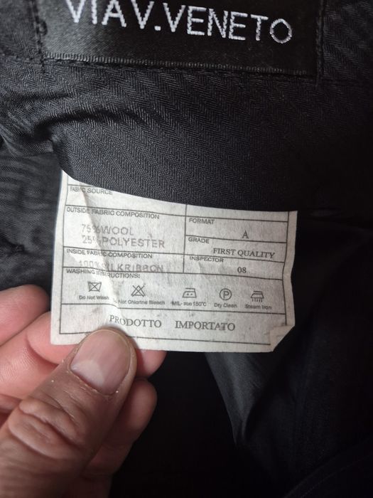 Pantaloni de Lux Via V. Veneto, Dungi (Pinstripe), Lână - W33