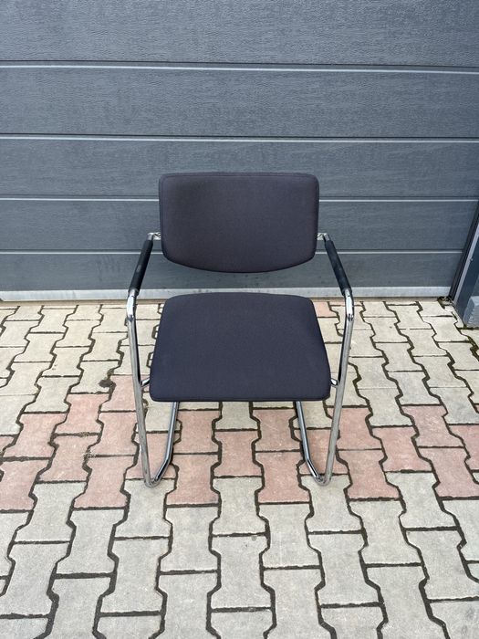 Scaun vizitator / birou, cadru metalic cromat