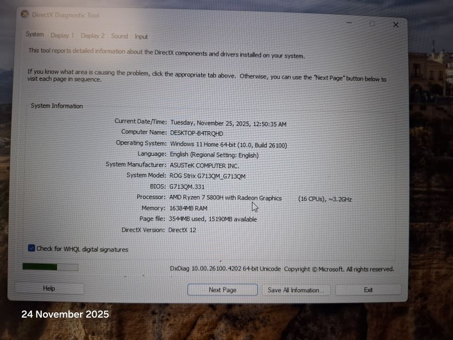 Laptop gaming Asus Rog G713QM