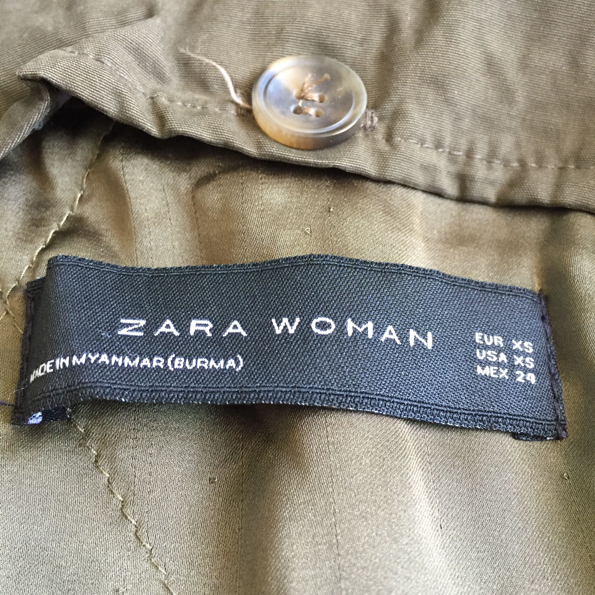 Parka Zara cu maneci 3 sferturi