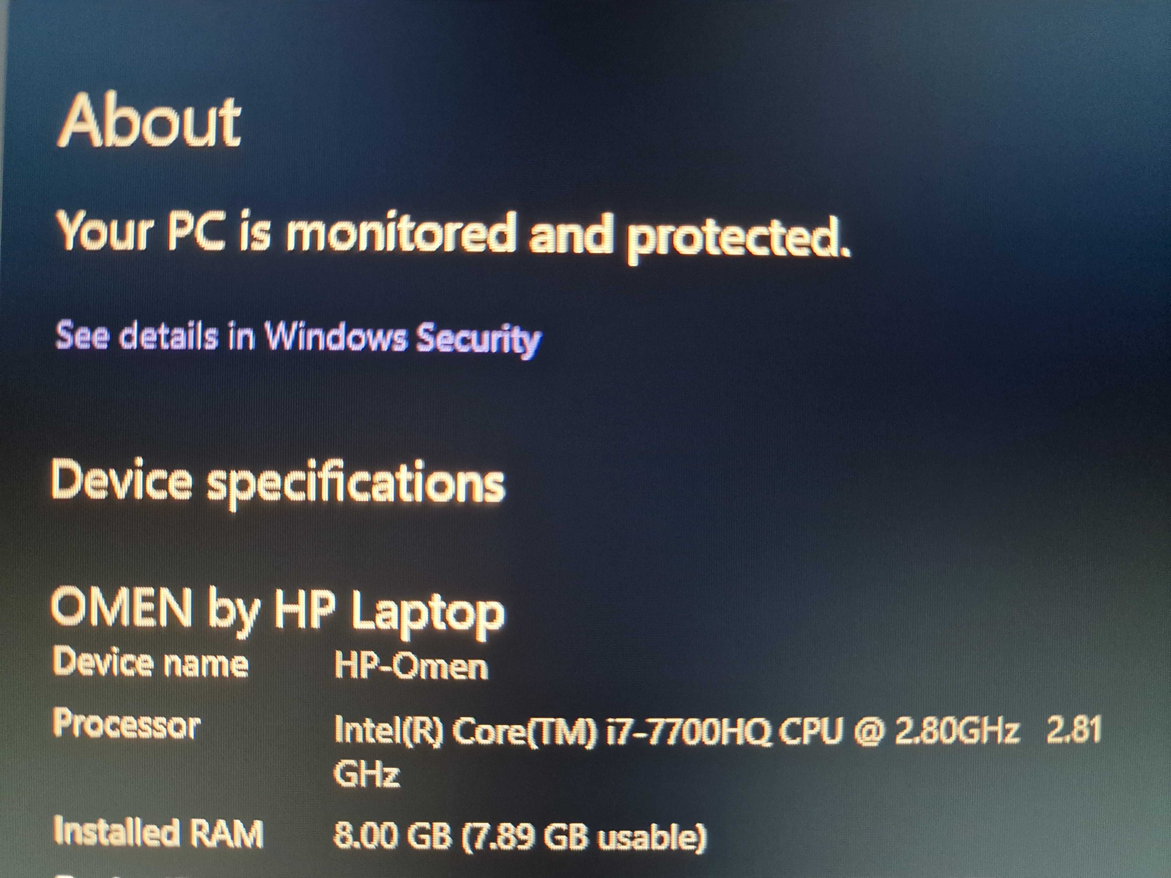 Laptop Gaming HP OMEN 17 Intel Core i7-7700HQ NVIDIA GeForce GTX 1050