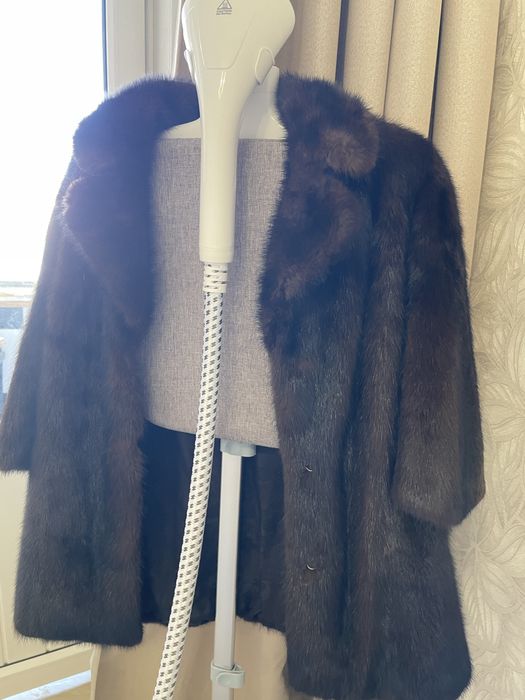 Шуба норковая коричневая размер 42-44