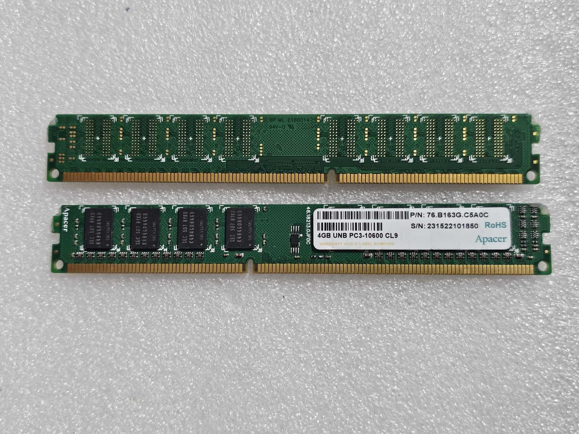 Kit memorie RAM desktop, Apacer, 8GB (2 x 4 GB), DDR3, 1333Mhz
