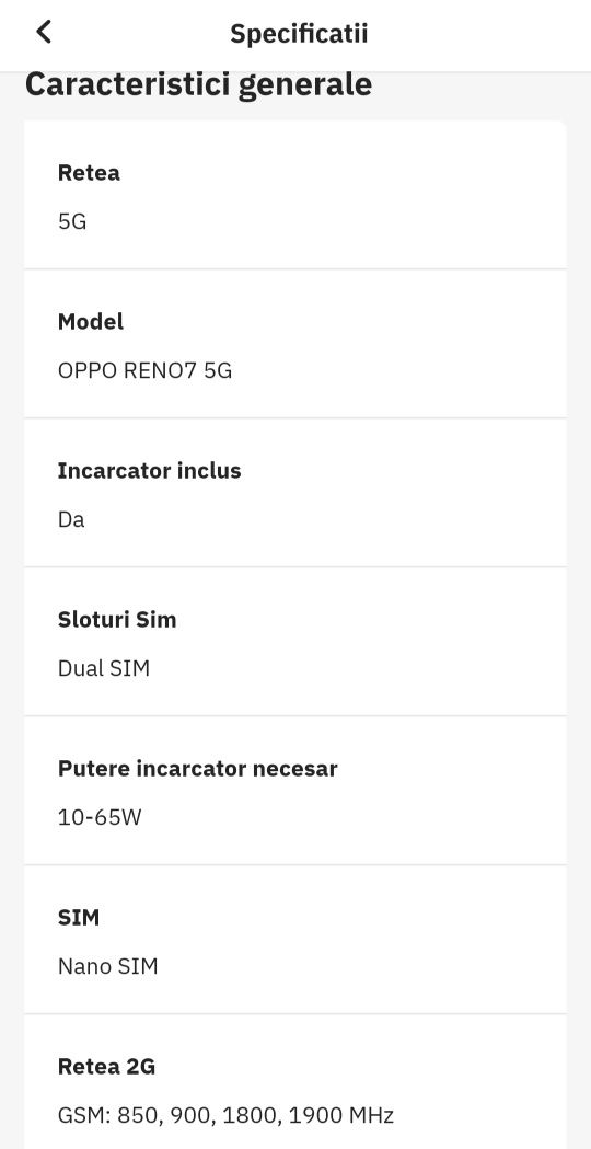 Telefon Oppo Reno 7 5G