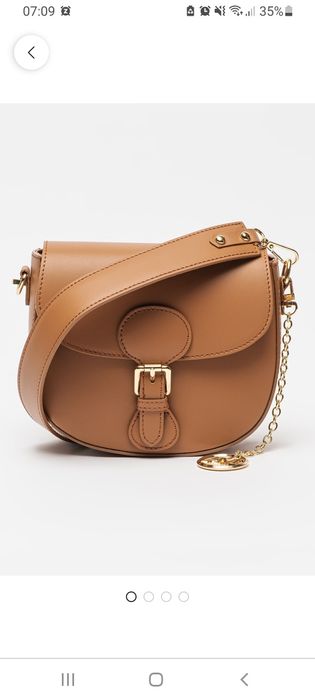 Geanta de piele cu bareta de umar