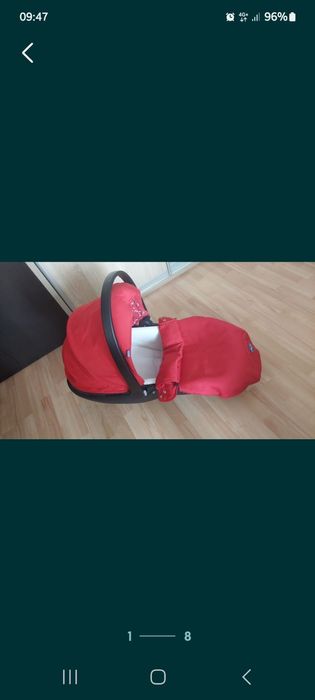 Landou Chicco căruț bebe roșu