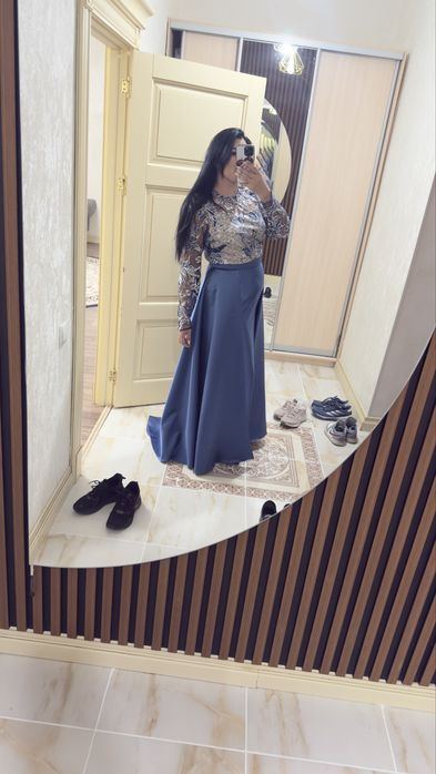 Платье 46/48 размер, бир киілген, таза заказга тиктиргенмин 250 мынга