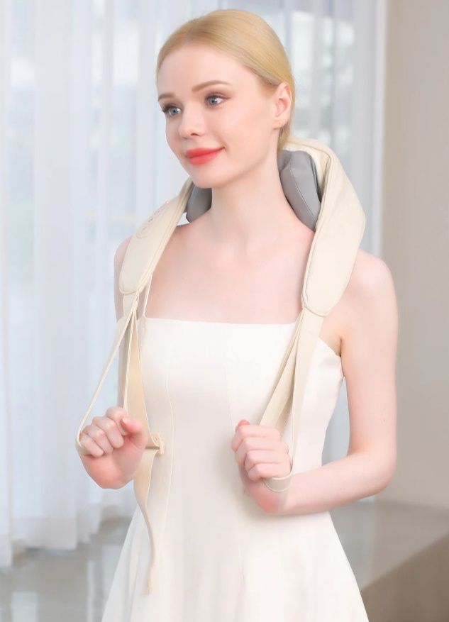 Шиацу массажер для шеи 3D Электрический беспроводной массажный шаль с