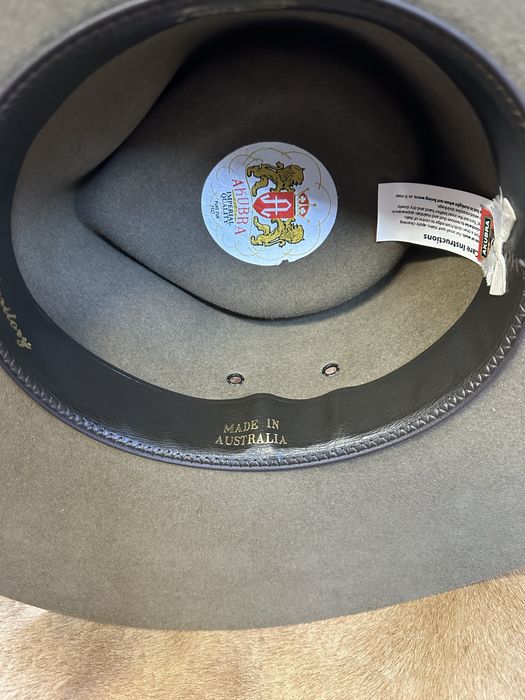 Чисто нова каубойска шапка Akubra – естествен заешки филц