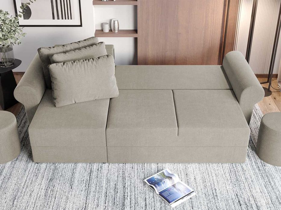 Coltar extensibil cu lada Bonito Crem