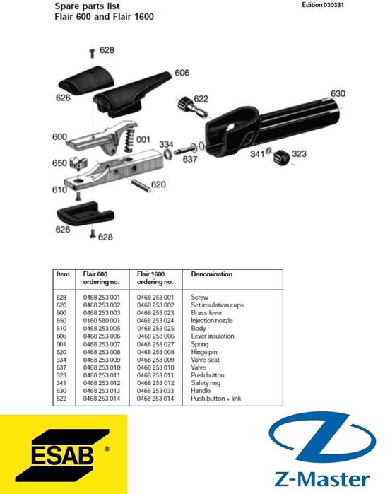 Arcair Flair 1600, portelectrod craituire NOU, fara cablu