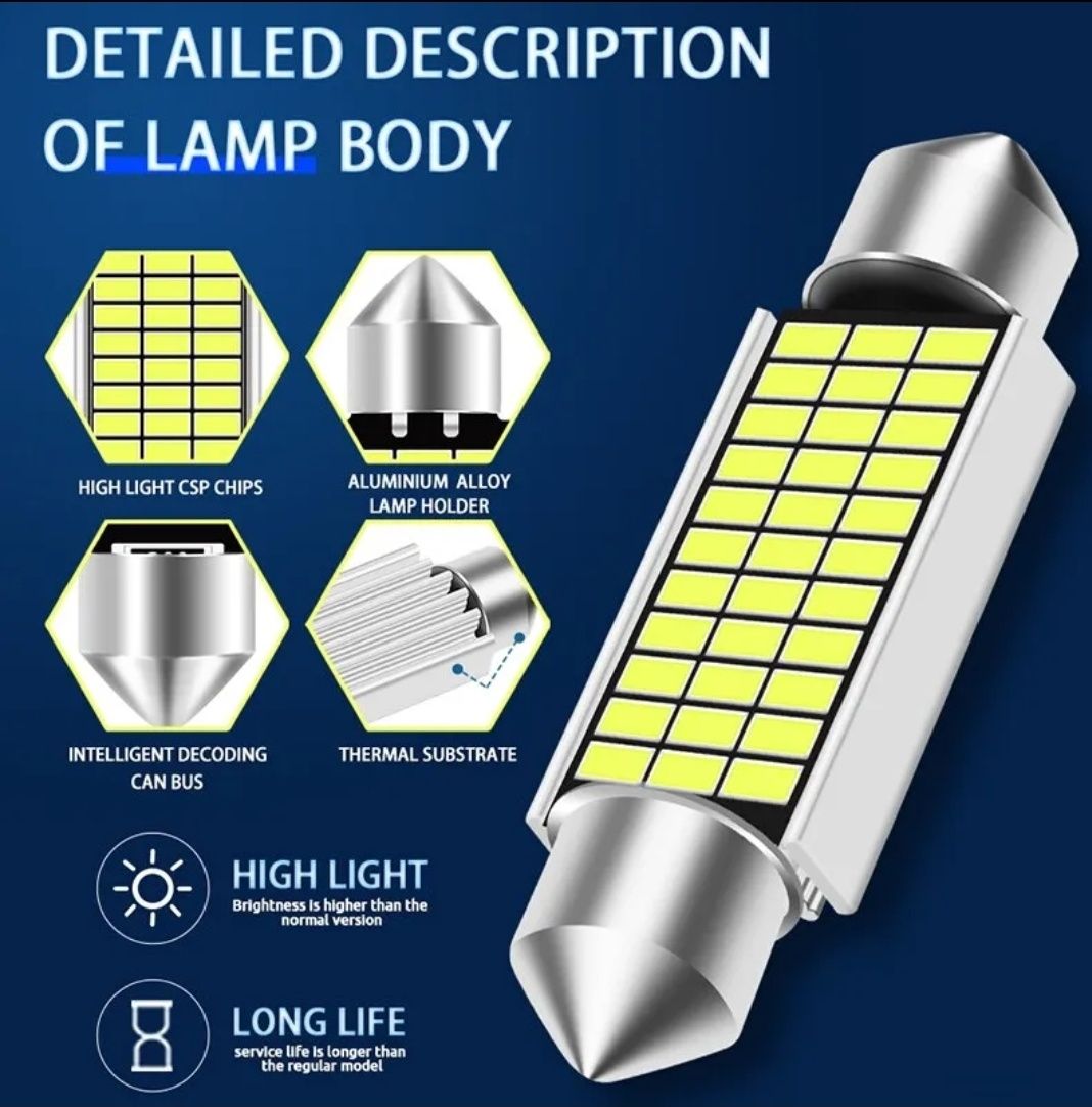 Becuri auto tip LED pentru plafoniere si portbagaj