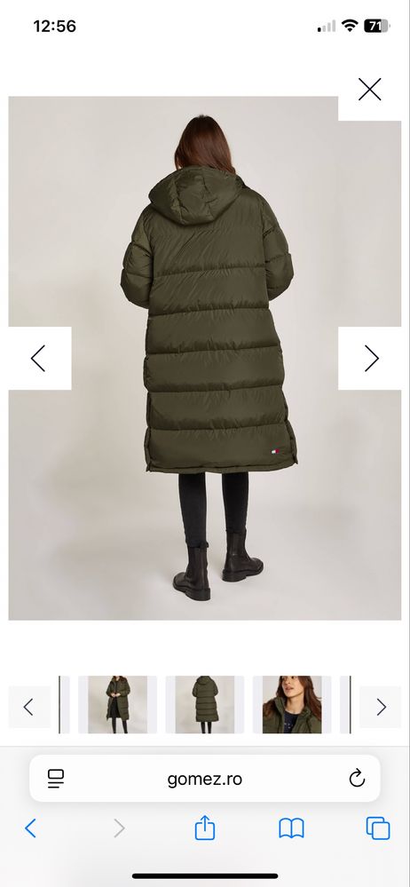 Parka lunga Tommy Jeans Alaska puffer noua cu eticheta