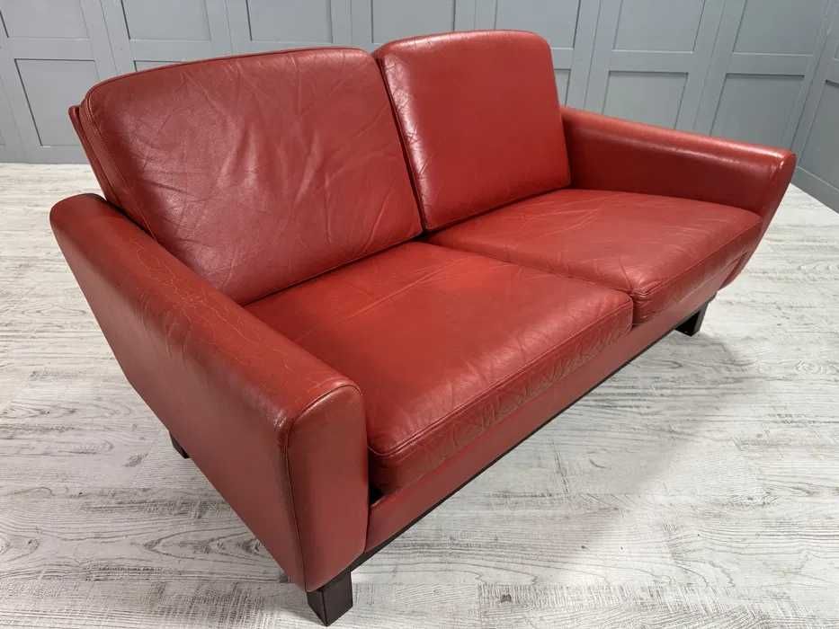 Датски диван 2-ка естествена кожа Д1079-Д