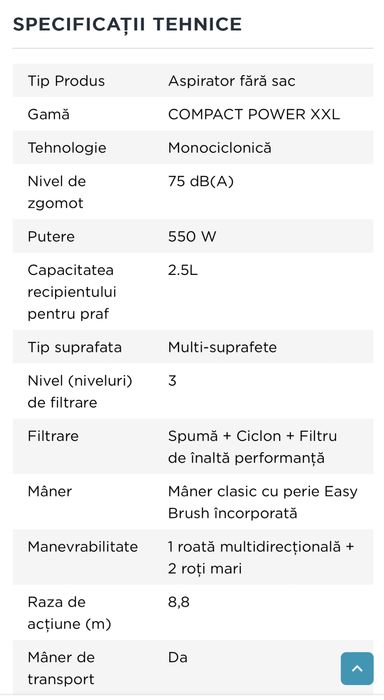 Aspirator Rowenta, sigilat, cu garantie