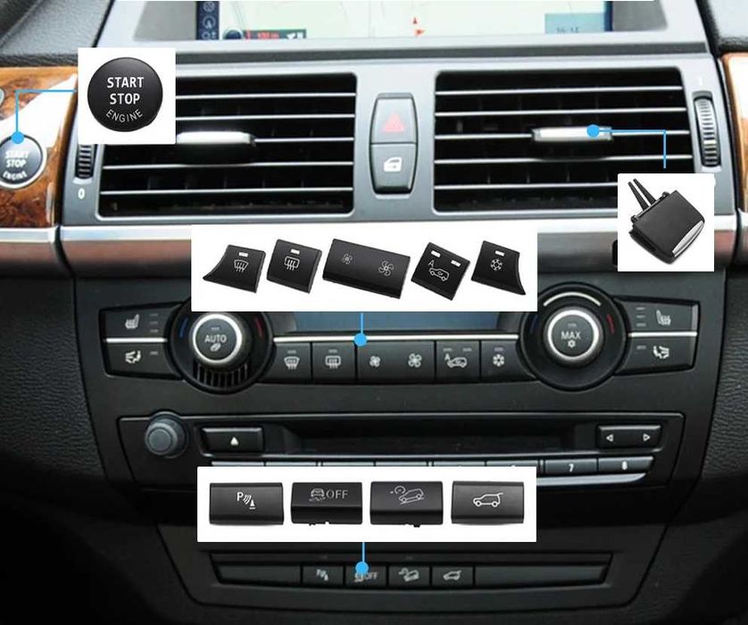 Buton Butoane Capac Frana Clima Portbagaj Start BMW X5 X6 E70 E71