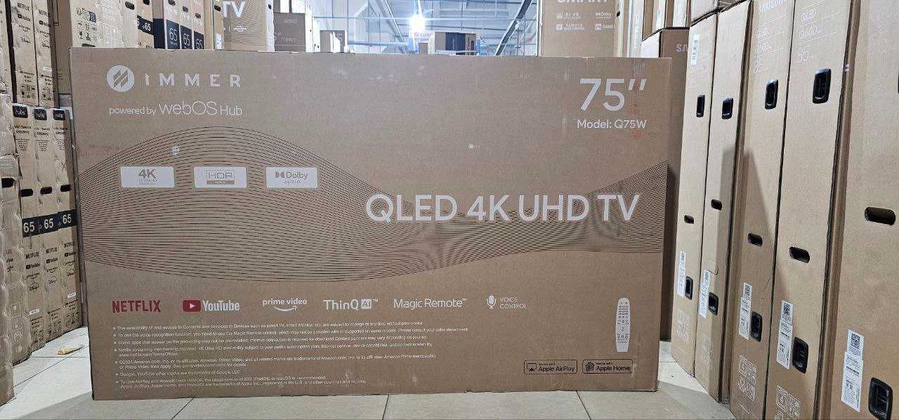 Телевизор IMMER 43/55/65/75/86/98 Smart webOS GoogleTV QLED Mini LED