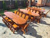 Set "FLORENTINA" masa cu 12 scaune . Mobilier lemn masiv