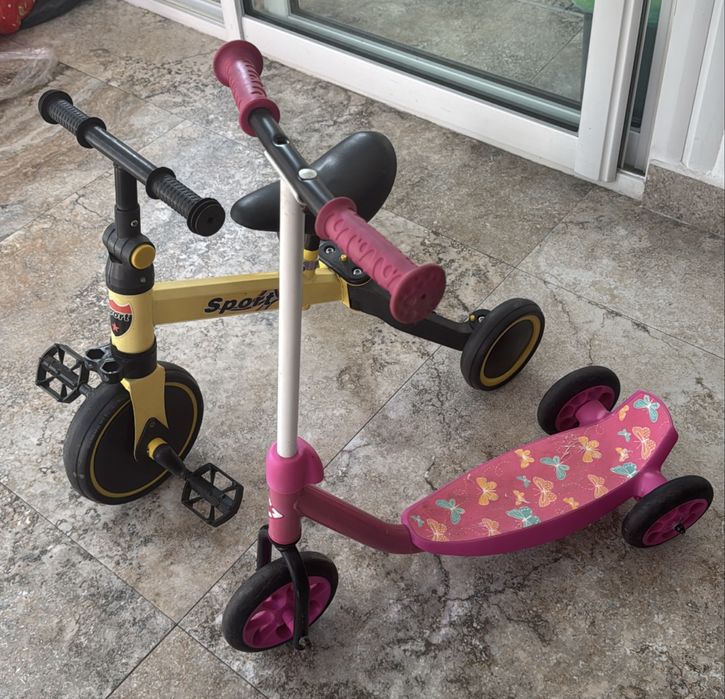 Trotinetă și bicicletă pentru copii între 2-4 ani