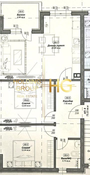 Продава се Тристаен апартамент в Варна, Аспарухово - 98 кв.м за 1347 €/кв.м - Снимка #1