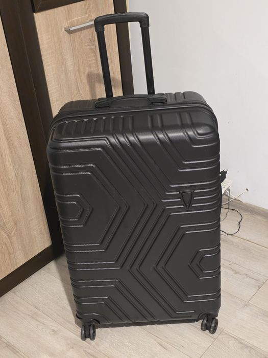 Geanta de cala tip troler neagra 75cm