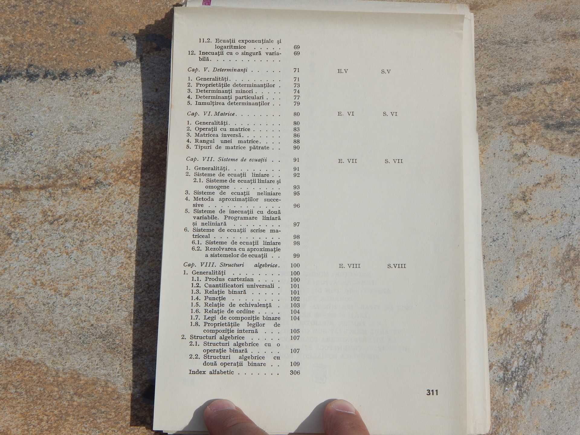 Fise algebra elevi absolventi licee Editura Dacia Cluj-Napoca 1976