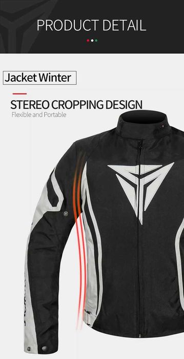Geaca moto impermeabila cu mesada detasabila pentru iarna Motowolf
