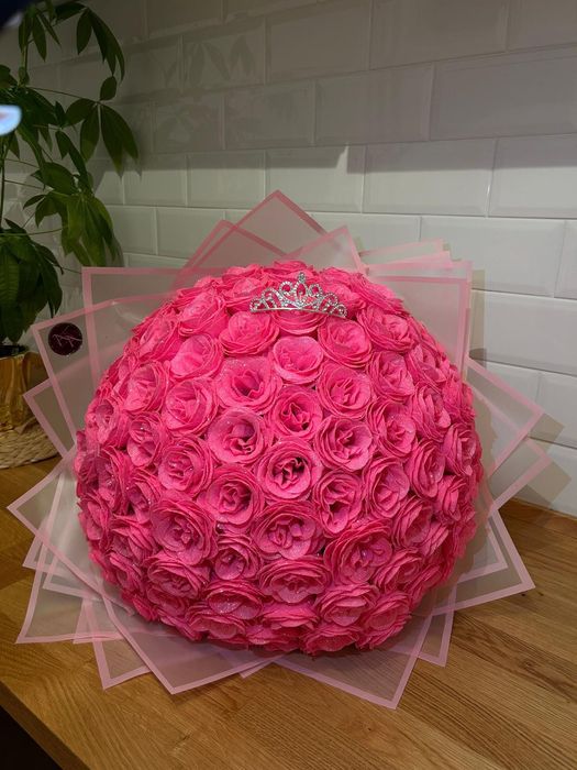 Buchet 201 trandafiri sapun cu sclipici/ accesorii si modele