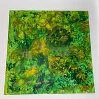 REDUCERE Tablou abstract -acrilic pe panza “ la vie en vert “ 100x100