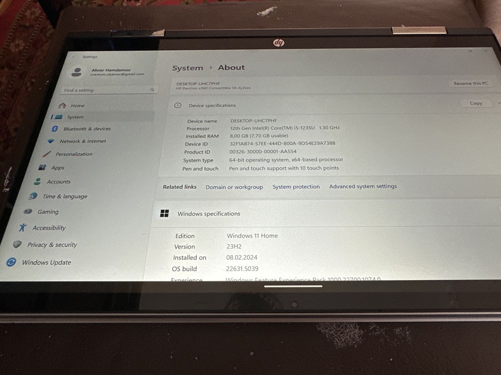 HP Pavilion x360 (sichqoncha va sumka bonusga)