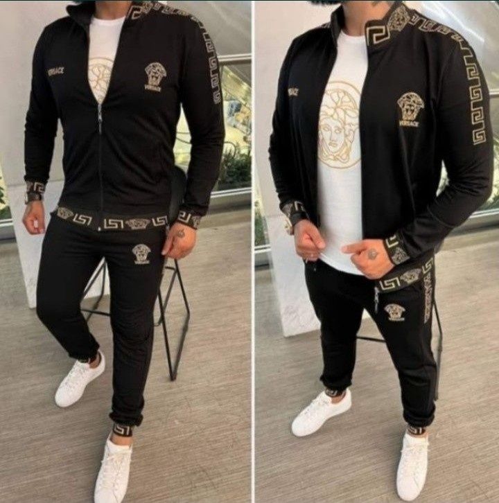 Trening Versace 3 piese(jachetă+pantaloni+tricou)logo brodat,div.marim