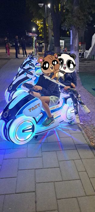 Motocicletă electrică pentru copii cu lumini LED, muzică, Police