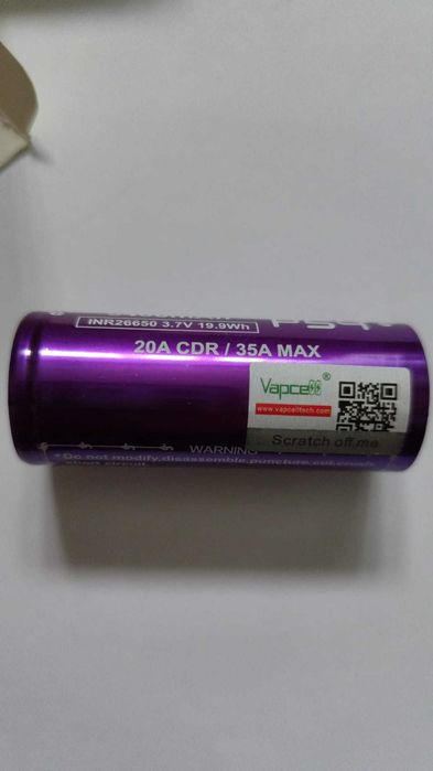 Baterie Vapcell 26650 P54 de 5400mAh 20A
