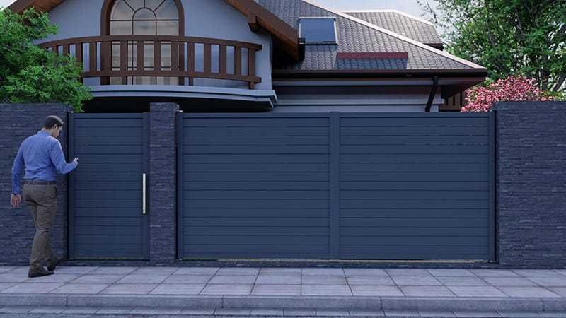 Garduri si porti stil jaluzea, sipca metalica, tabla cutata