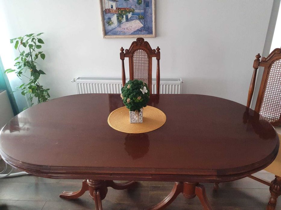 masa extensibila cu sase scaune