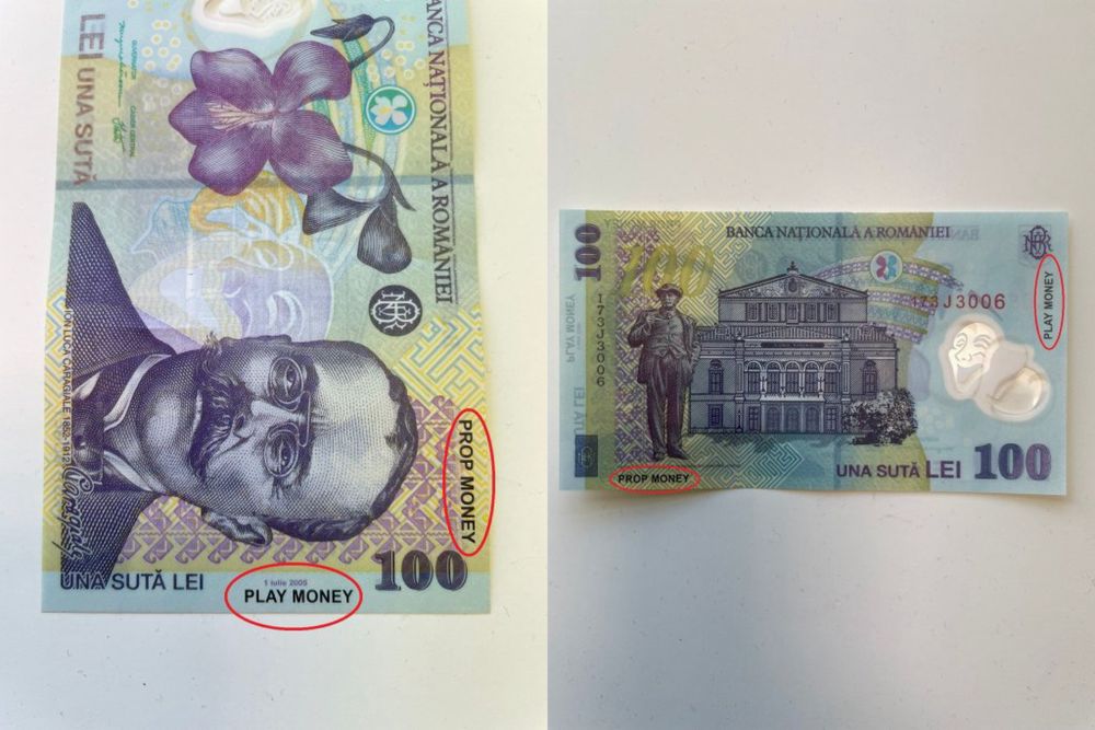 Teanc de bagnote divertisment