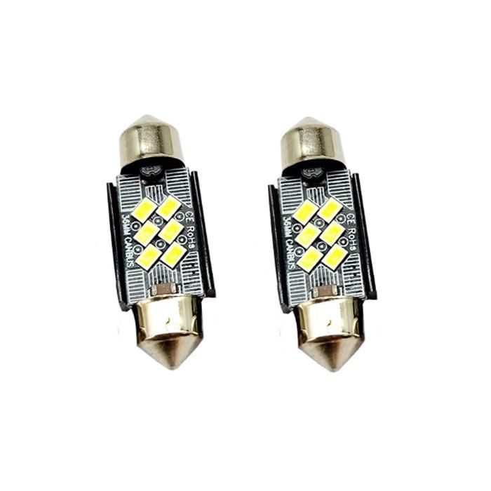 крушки диодни сулфитни 12v 282438 36мм комплект 2броя flyseen ...