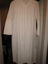 Дамска риза от тъкан памучен кенар и ръчно плетена памучна дантела