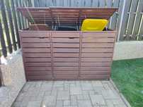 Masca pubela de gunoi 4x 240 L din (metal) ALLOY STELL SI LEMN