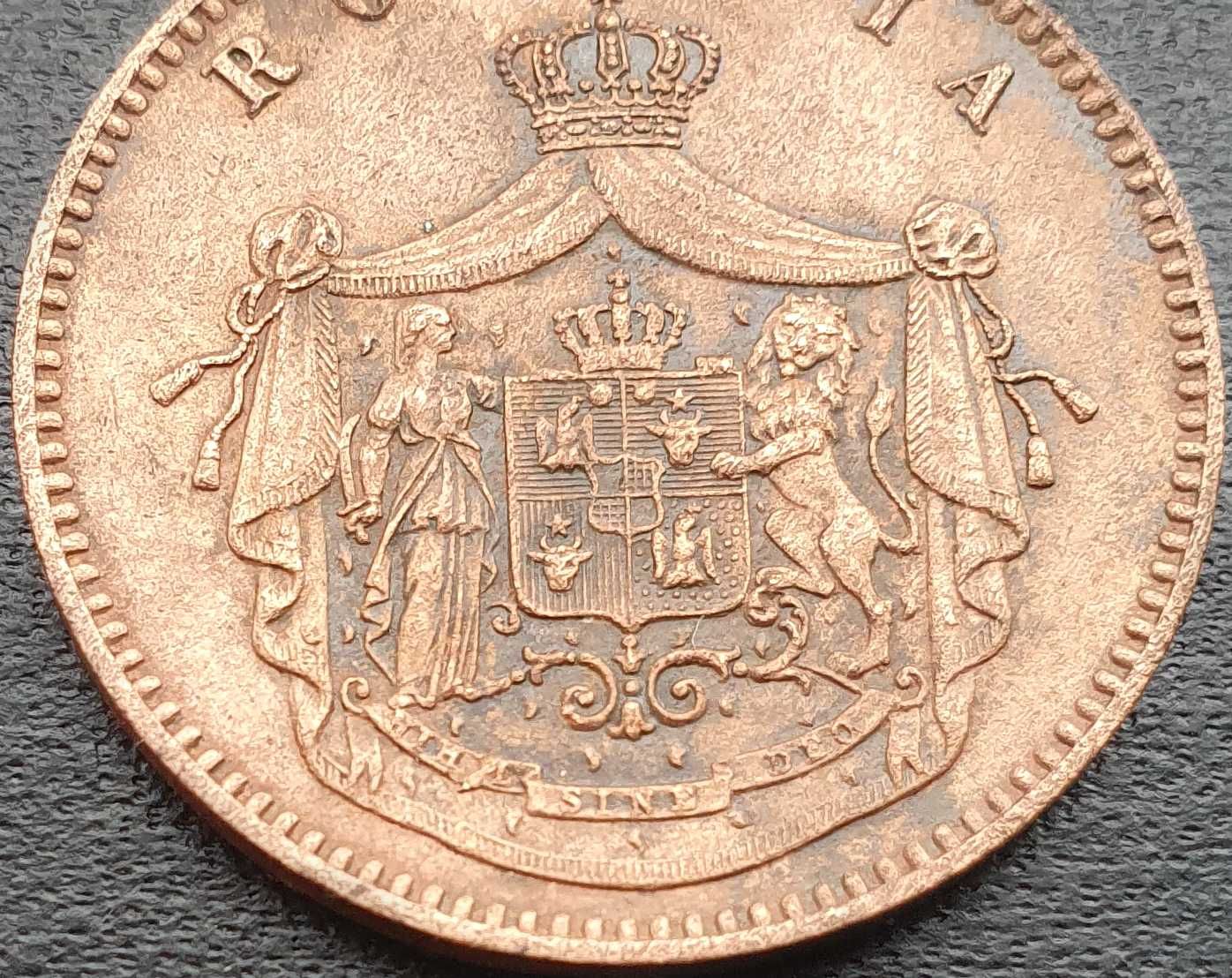 Moneda 10 bani 1868, detalii foarte bune, de colectie