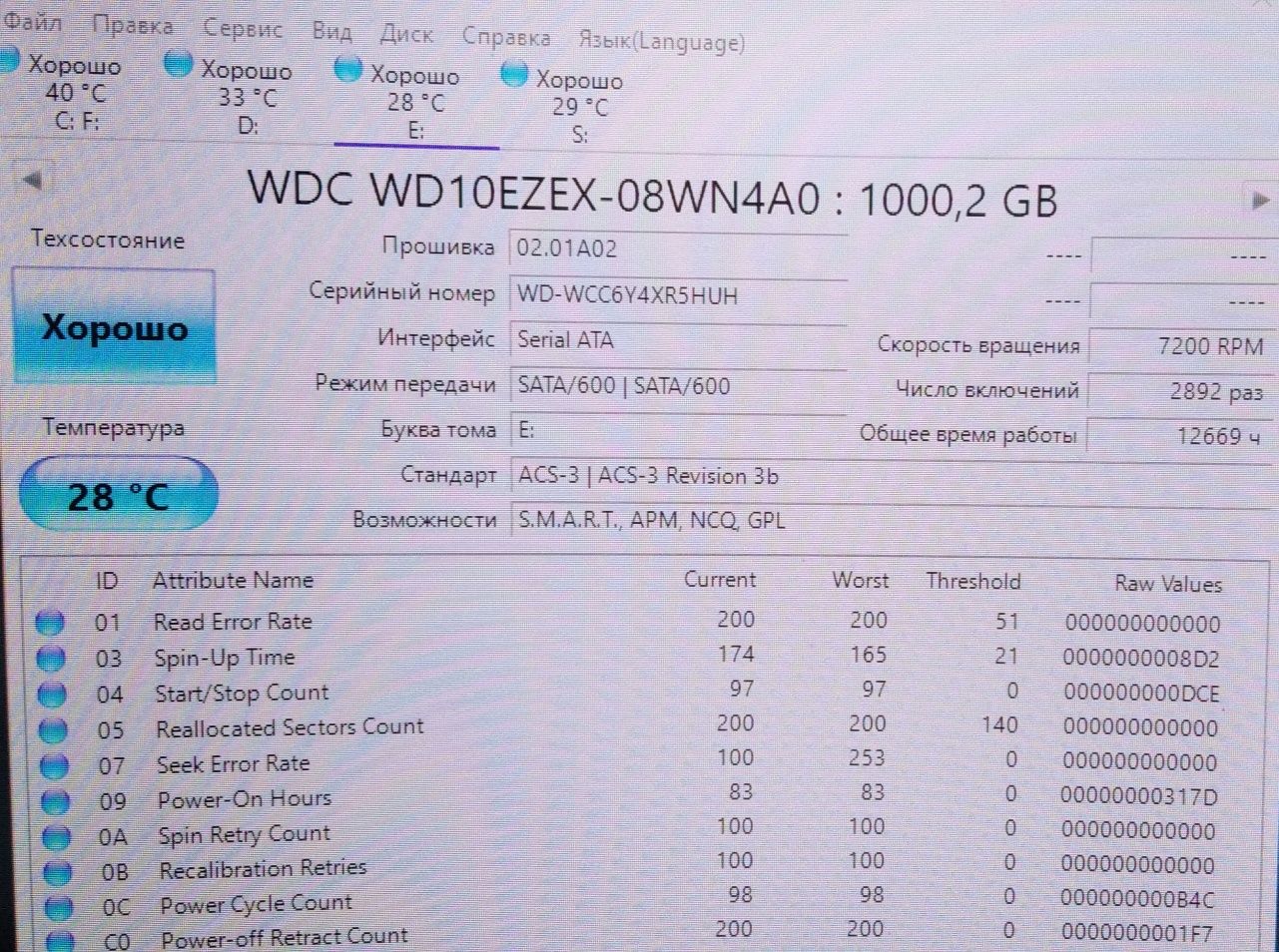 Жёсткий диск HDD WD10EXEZ WD Blue 1Tb