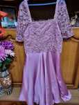 Vand rochie roz cu broderie facuta pe comanda pt nunta/ banchet
