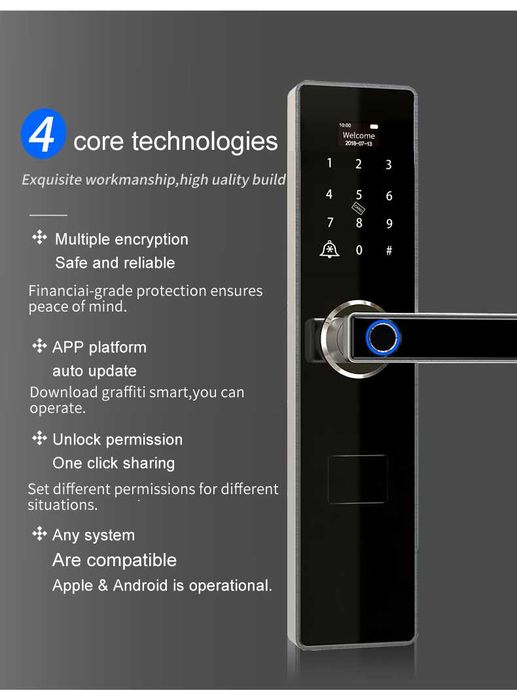 Yala smart / incuietoare inteligenta / D2 smart lock TUYA