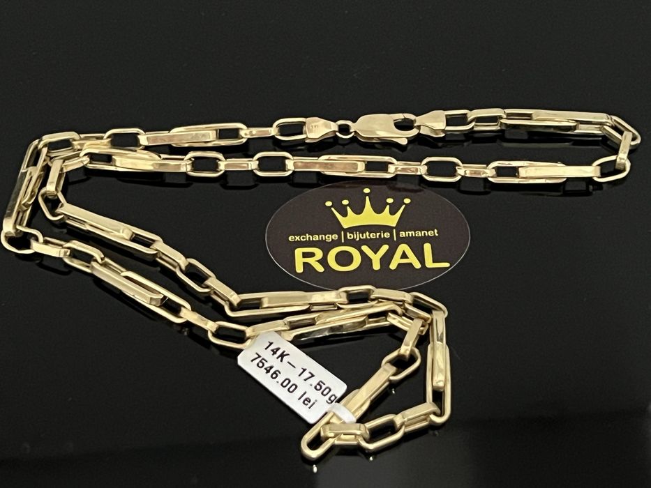 Bijuteria Royal CB : Lant barbatesc aur 14k 17,50 grame